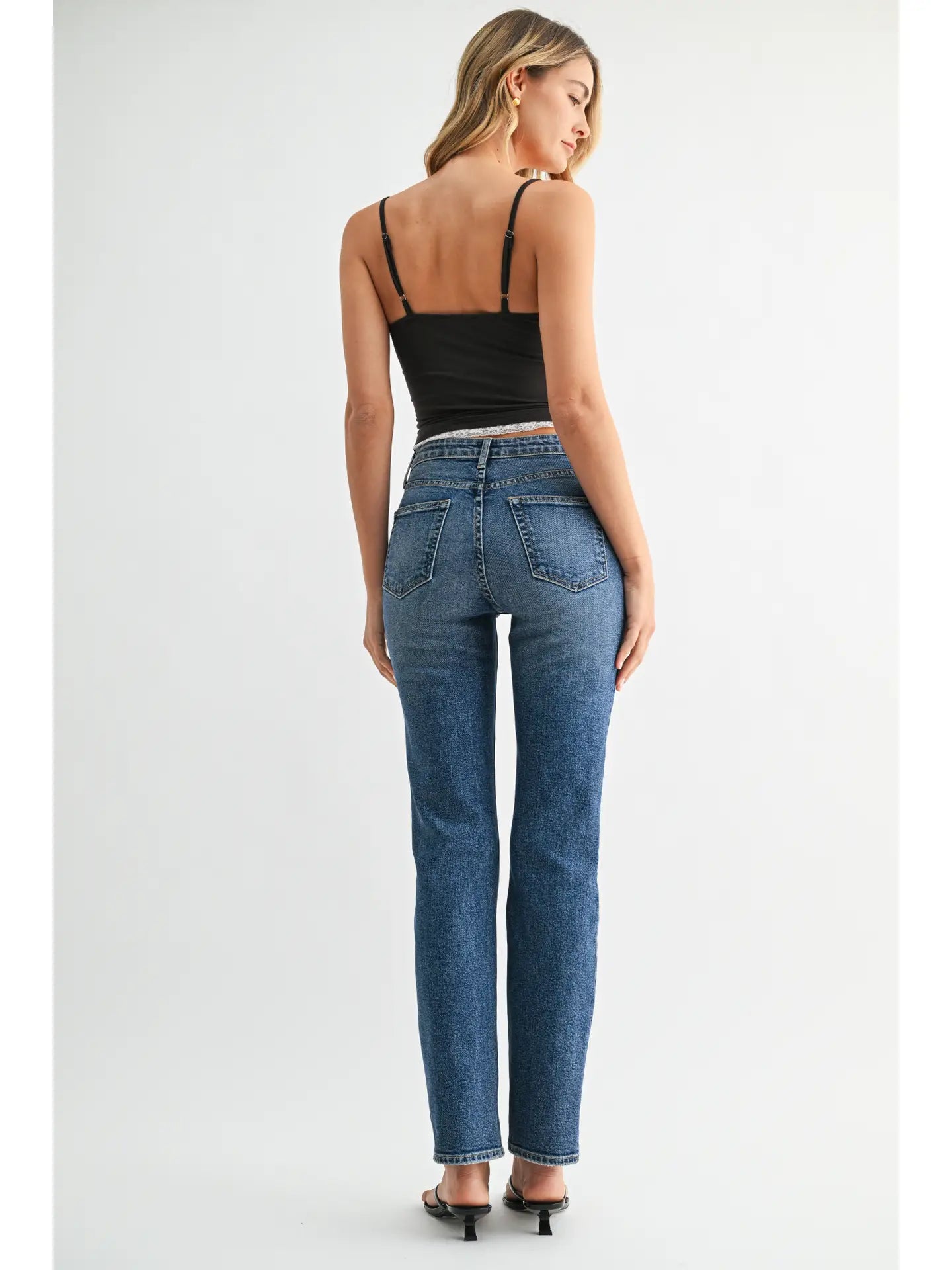 JBD Midrise Stovepipe Straight Leg Jean