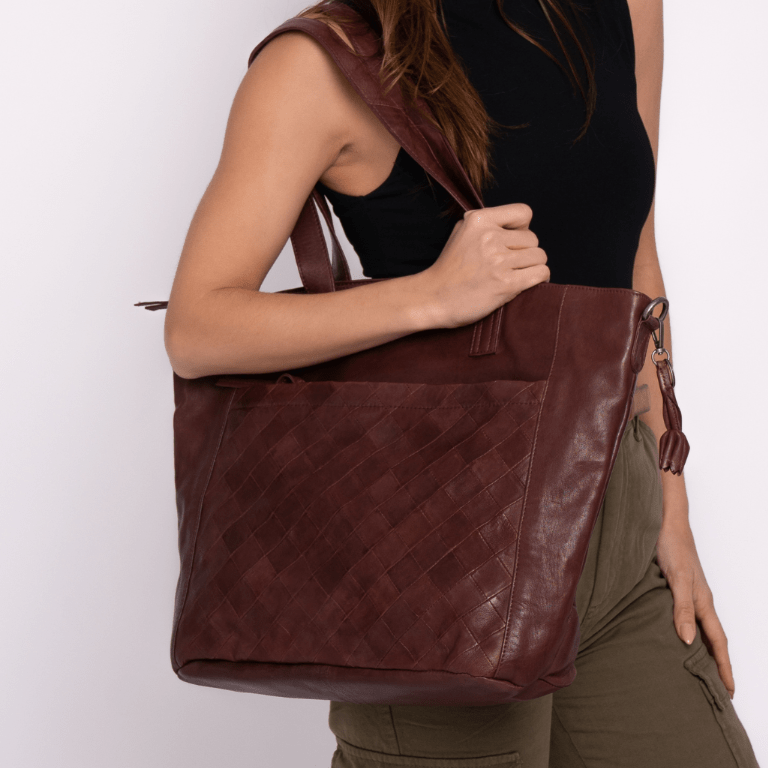 Muskens | Classic Soft Full Grain Leather Tote Bag Women