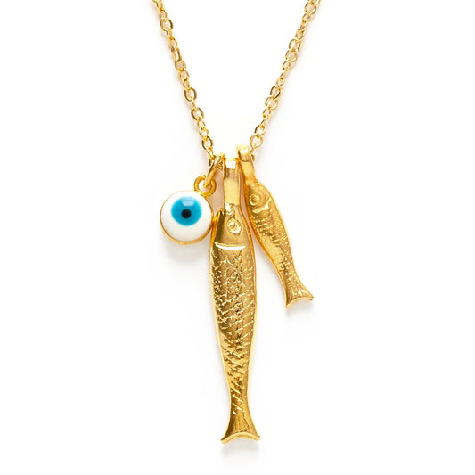 Amano Ionian Fish Charm Necklace