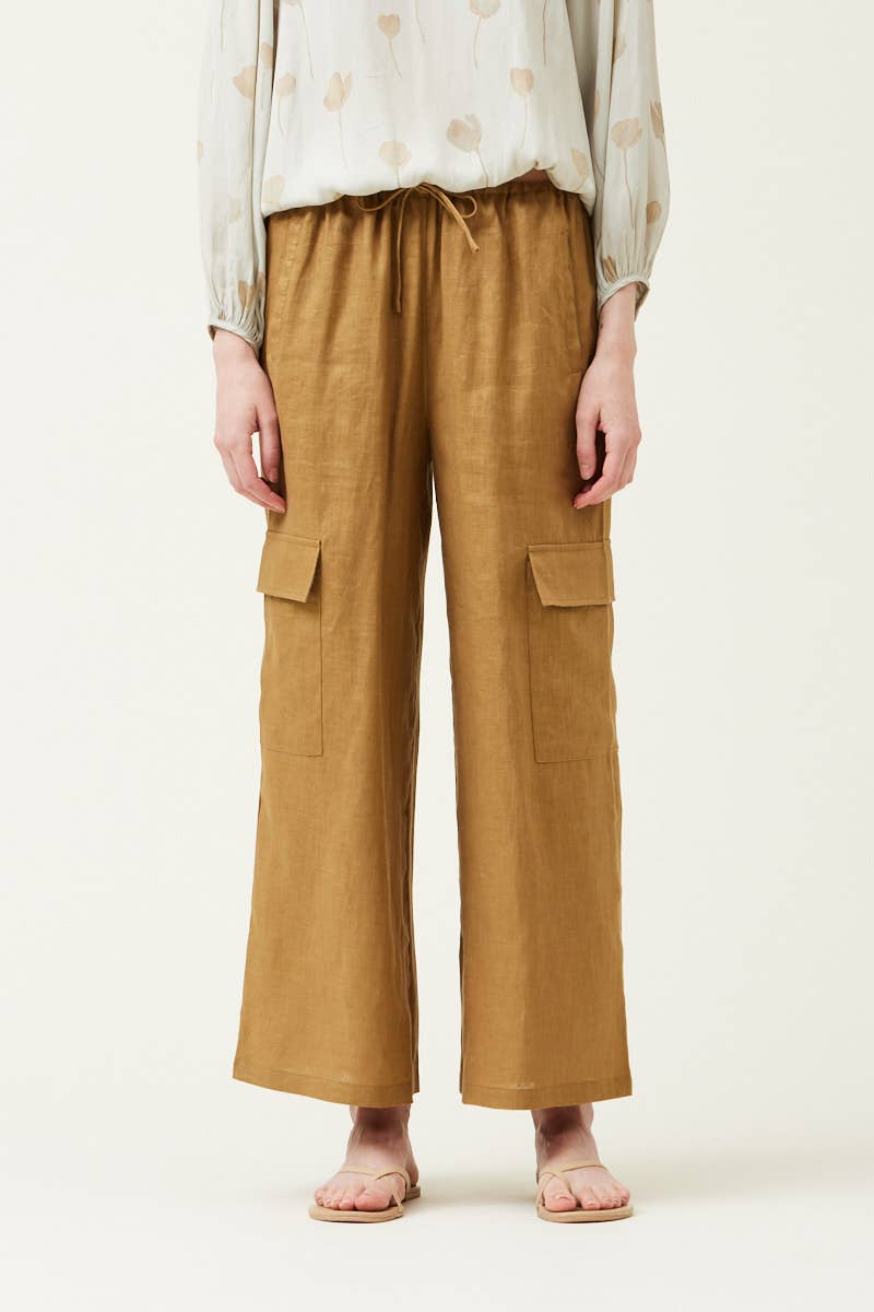 G&G - LINEN CARGO PANTS 50520LN