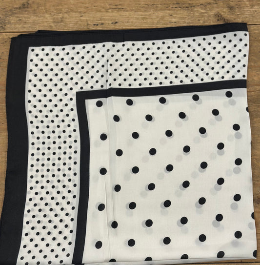 Satin Polka Dot Neck Scarf
