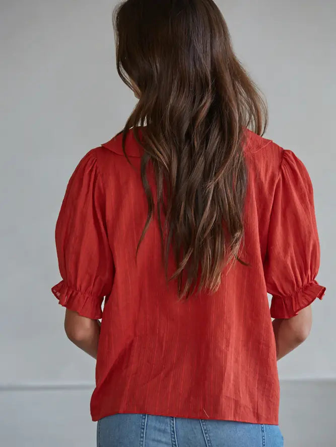 By Together Cotton VNeck Buttondown