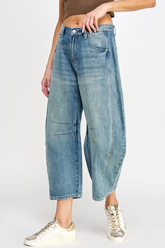 Miss Love Mid-Rise Barrel Jeans