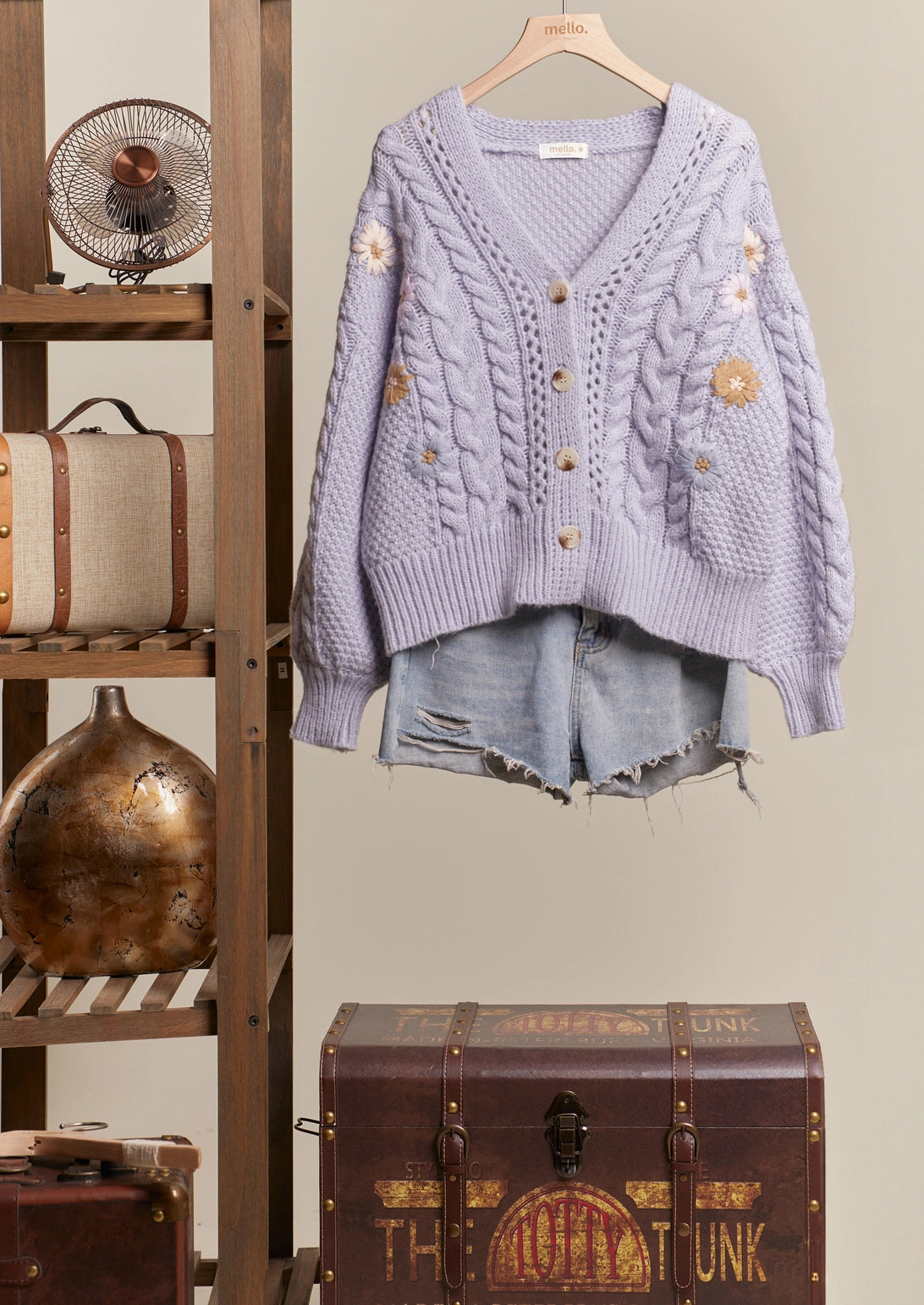 Mello. Daisy Patch Cardigan