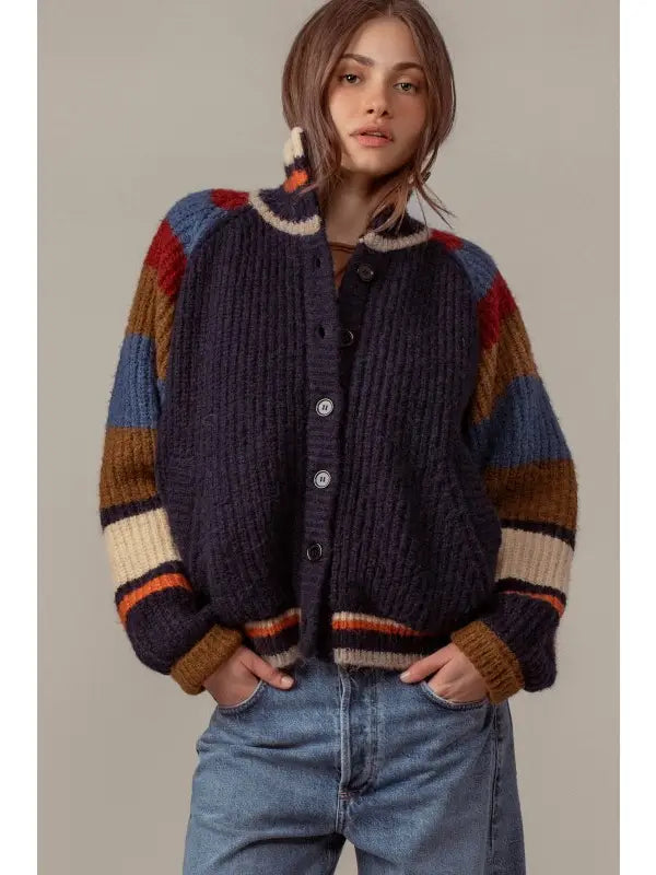 Plush Fleece Lined Cardigan Sweater