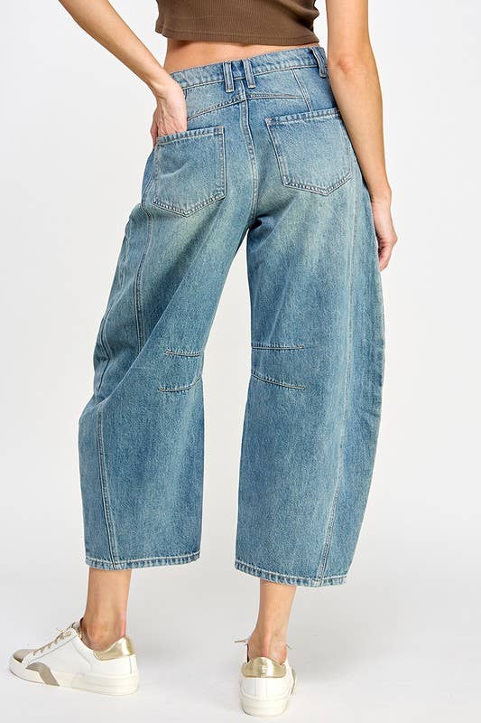 Miss Love Mid-Rise Barrel Jeans