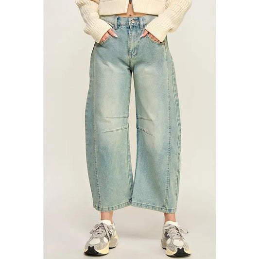 Miss Love Barrel Jeans Mid Rise