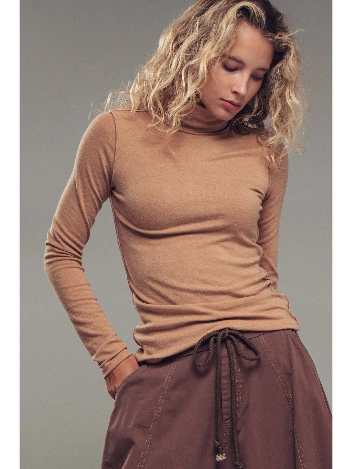 Classic Long Sleeve Turtleneck Top