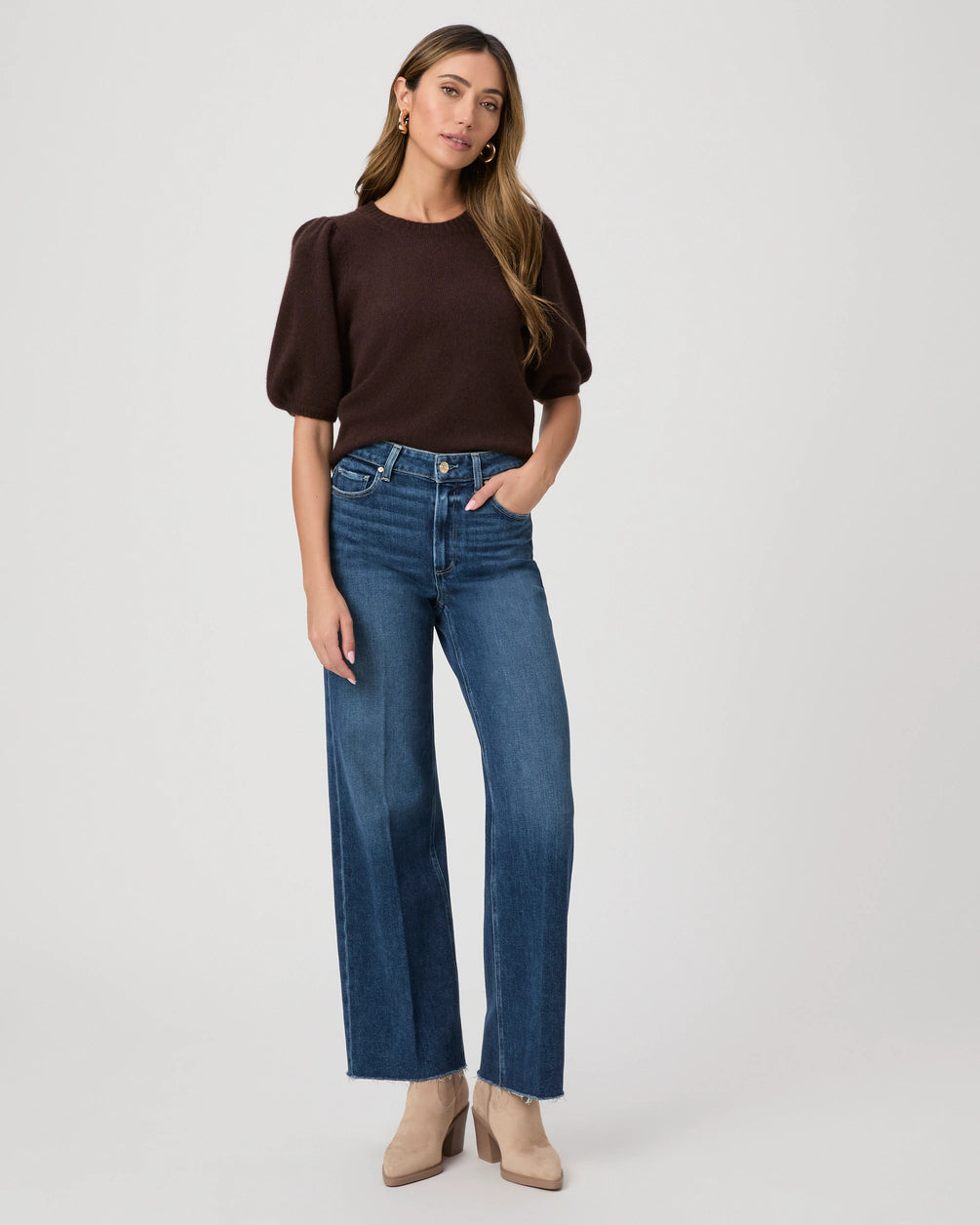 Paige Anessa 31 Inch Wide Leg Jean