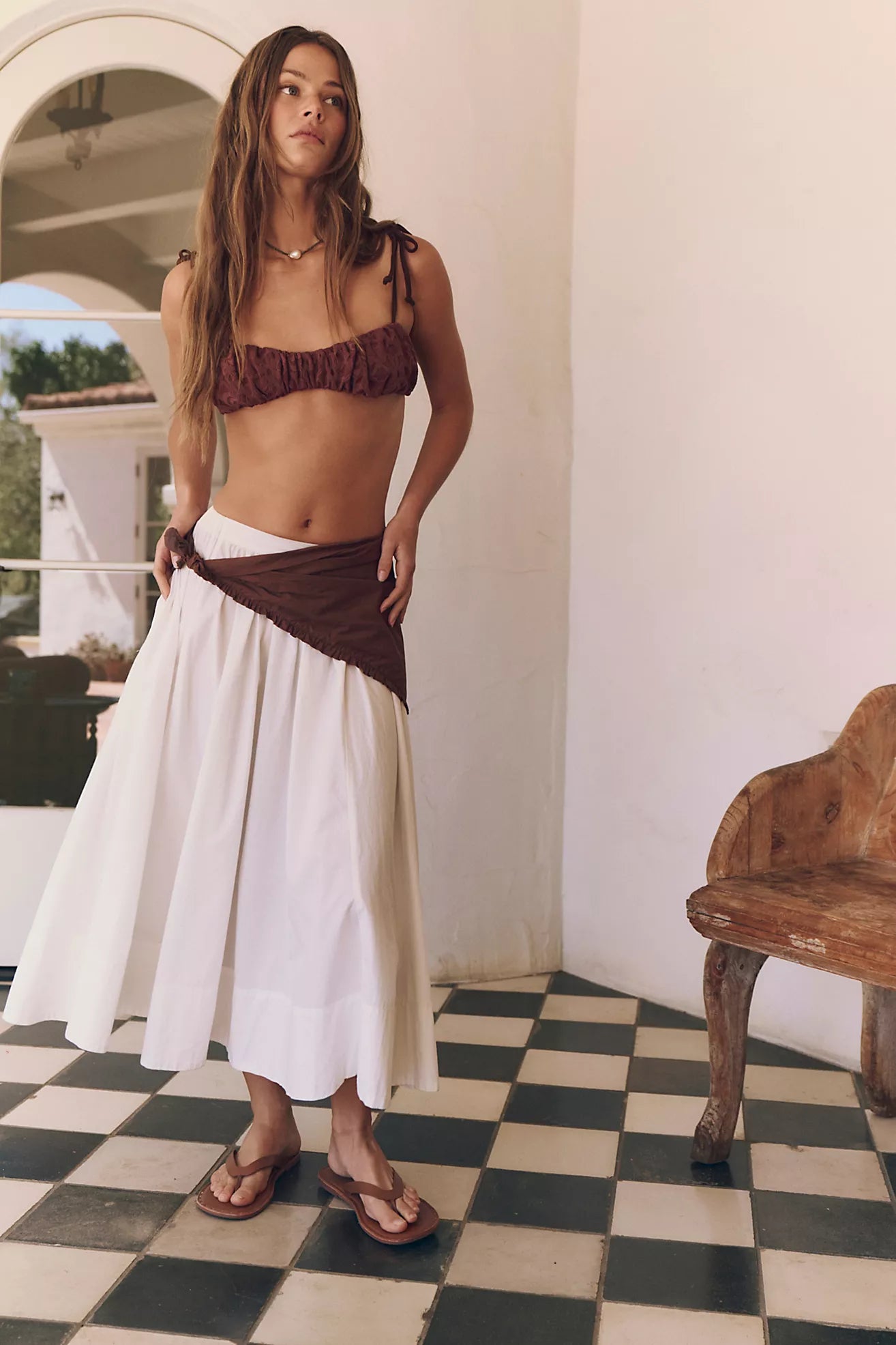Free People Lowen Midi Skirt