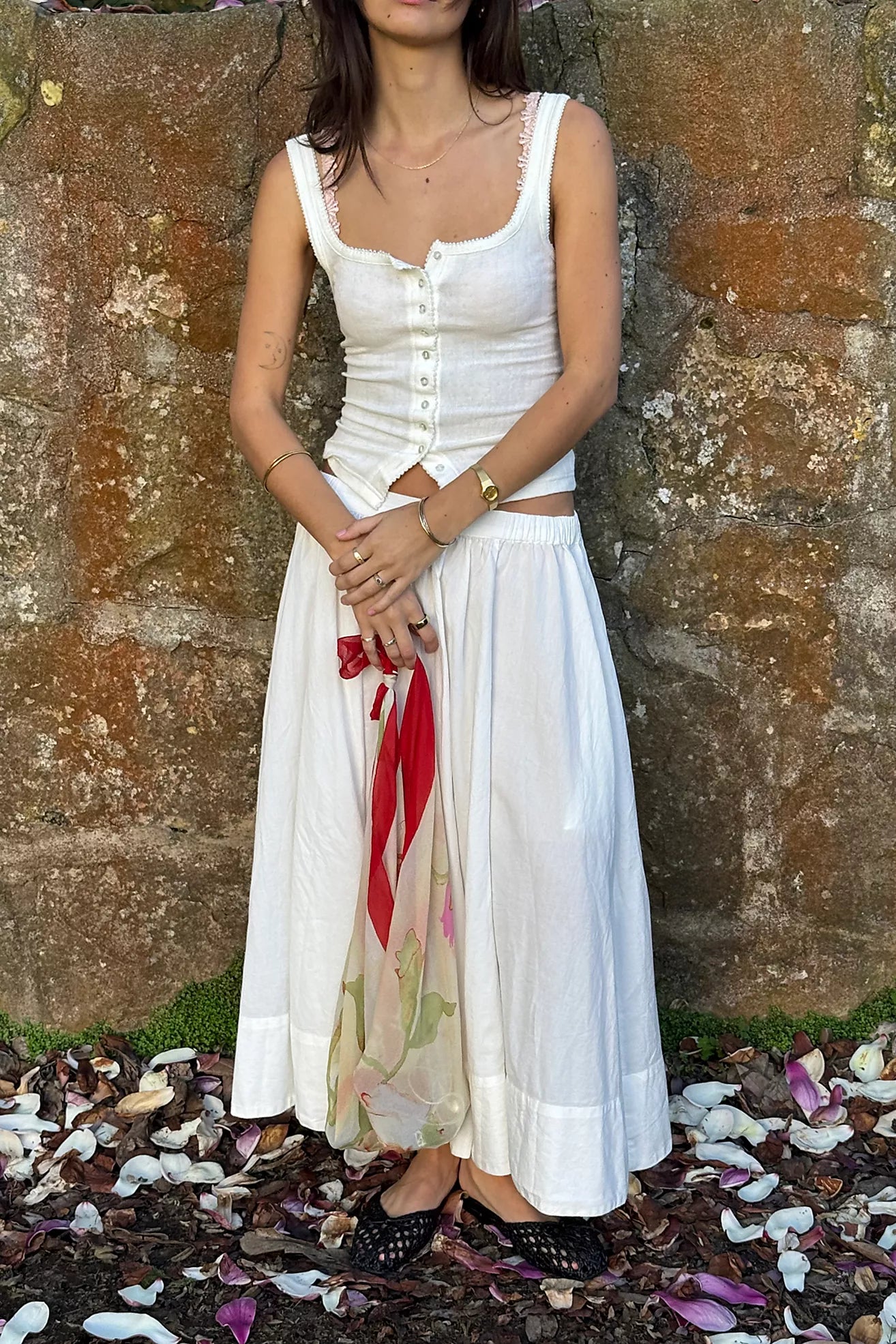 Free People Lowen Midi Skirt