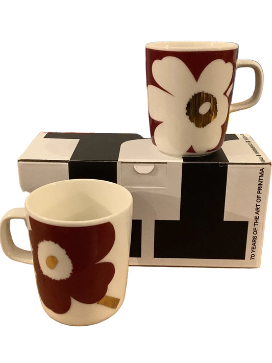 Marrimekko Oiva Juhla Unikko Floral Mug Duo