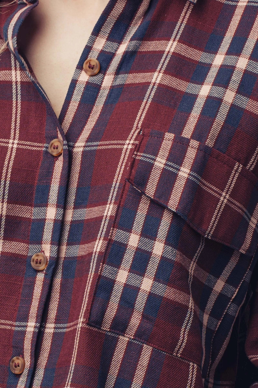 Plaid Relaxed Button down Shirt