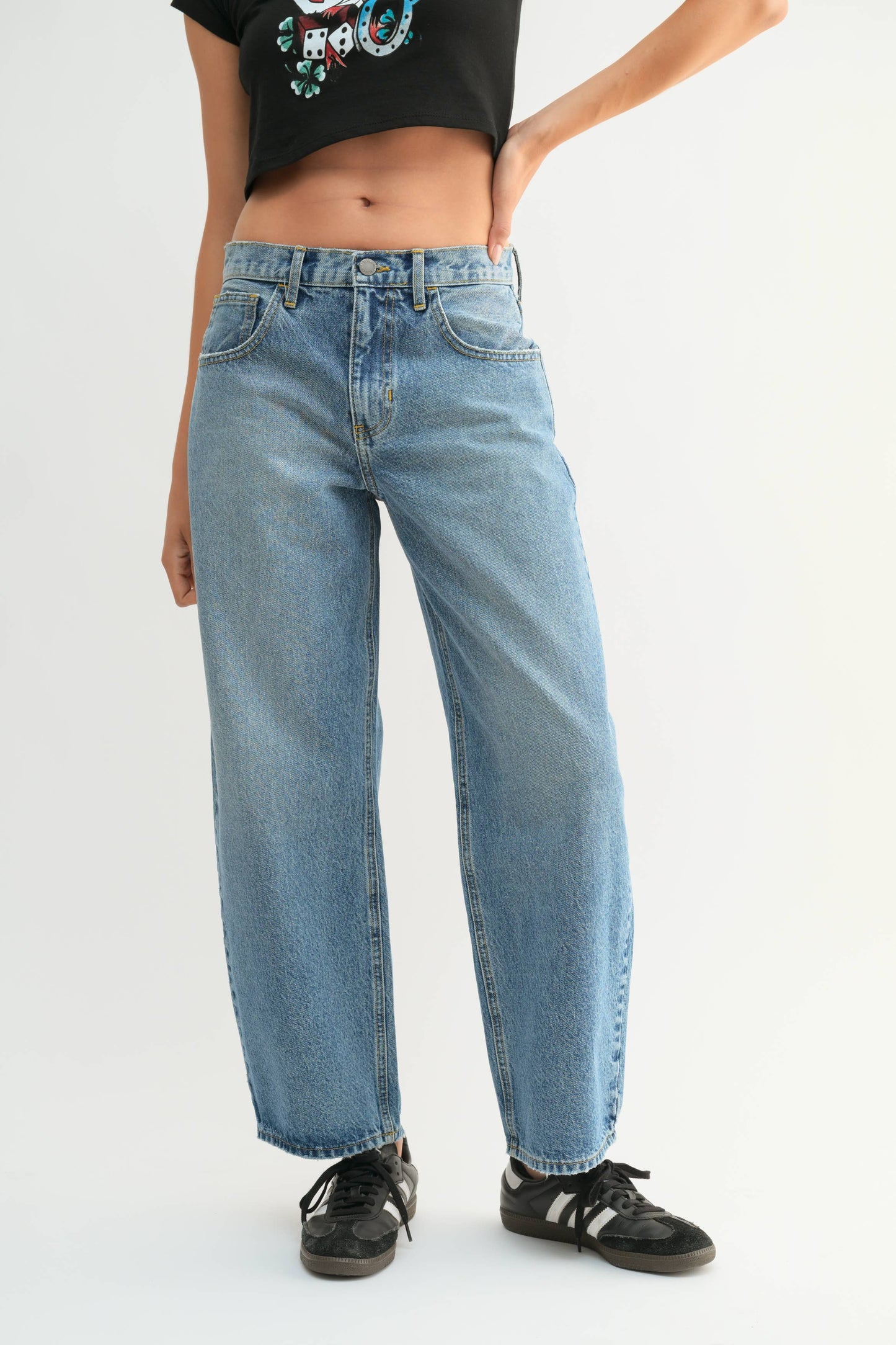 Just Black Denim Barrel Jean