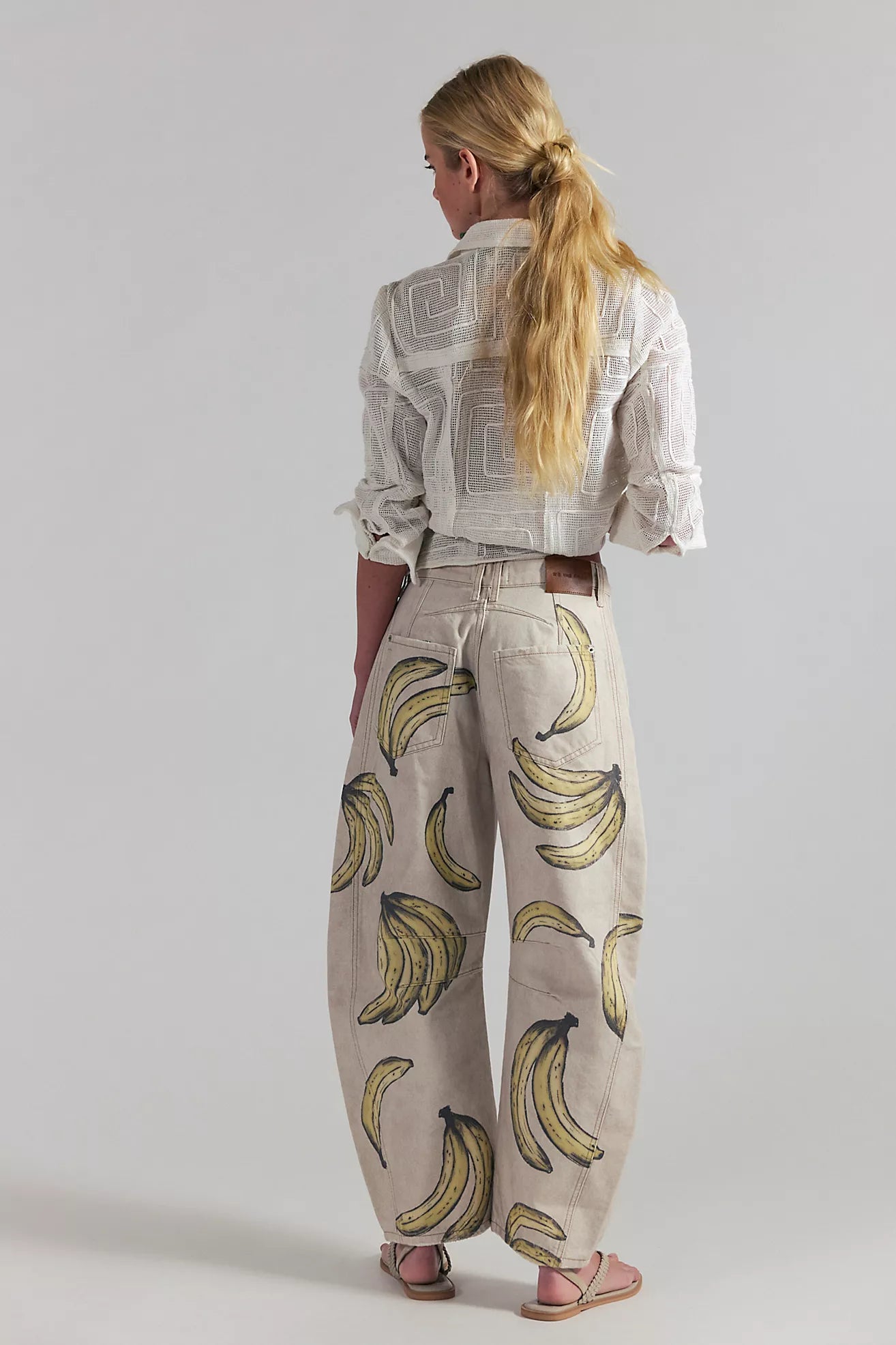Free People Good Luck Go Bananas Barrel Jeans