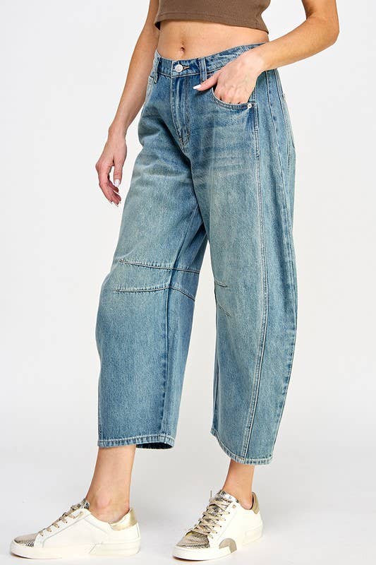 Miss Love Mid-Rise Barrel Jeans