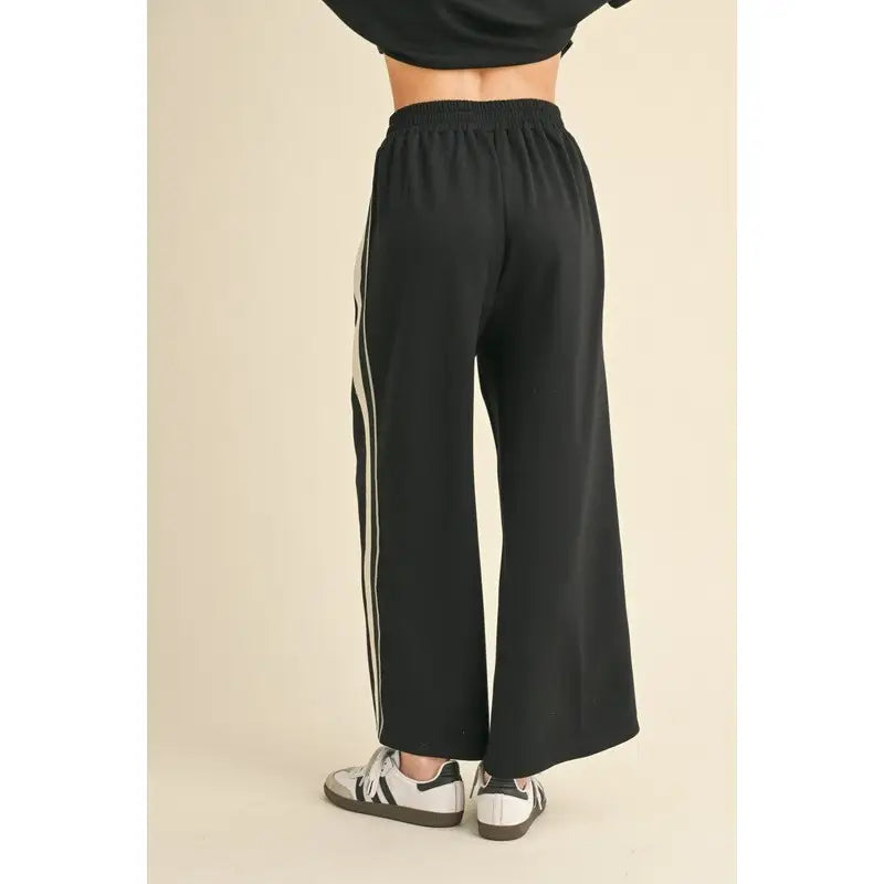 Style USA Striped Solid Track Pants