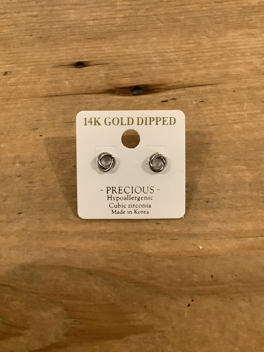 14K Gold Dipped Double Circle Earring