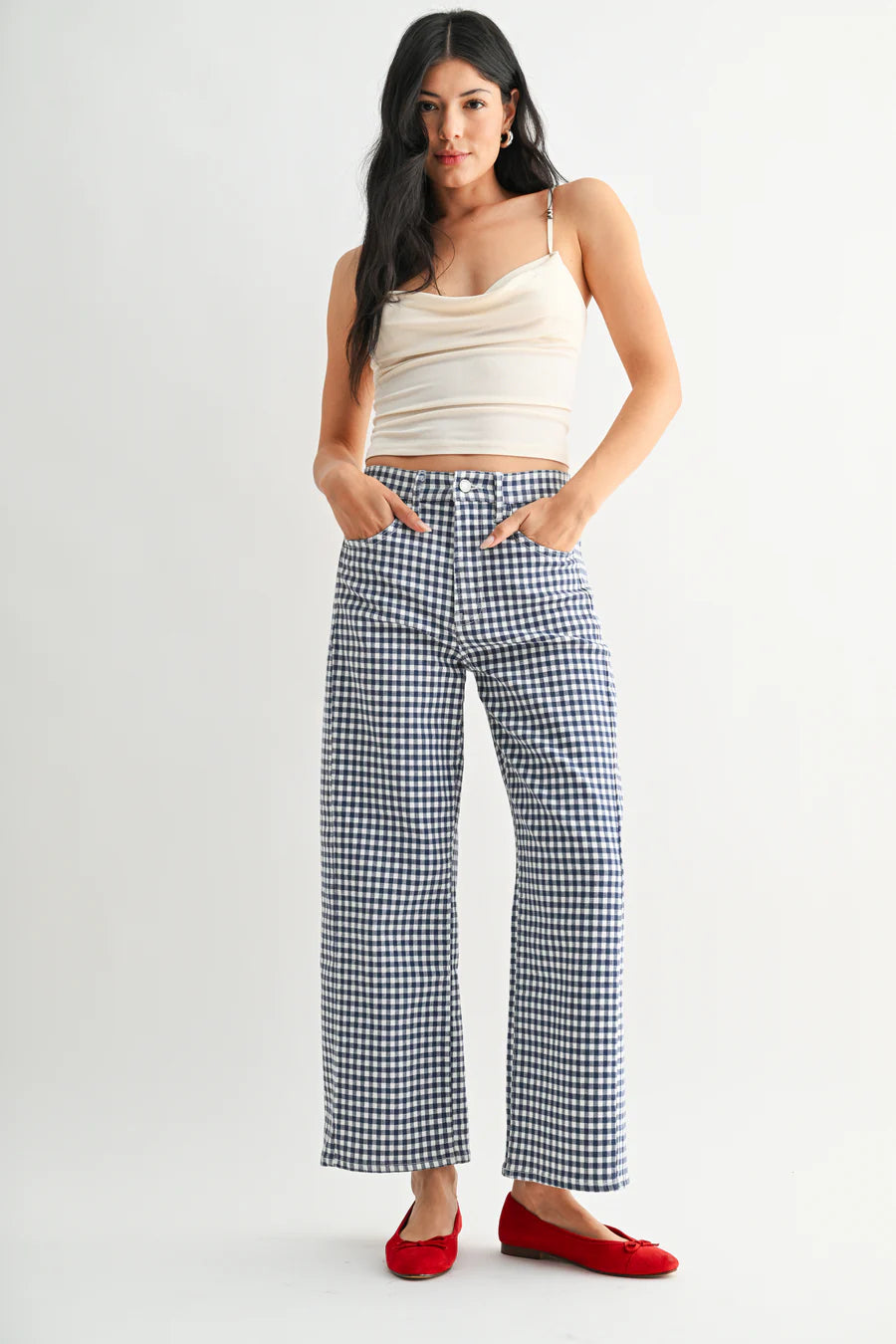 JBD Gingham Barrel Jean Twist