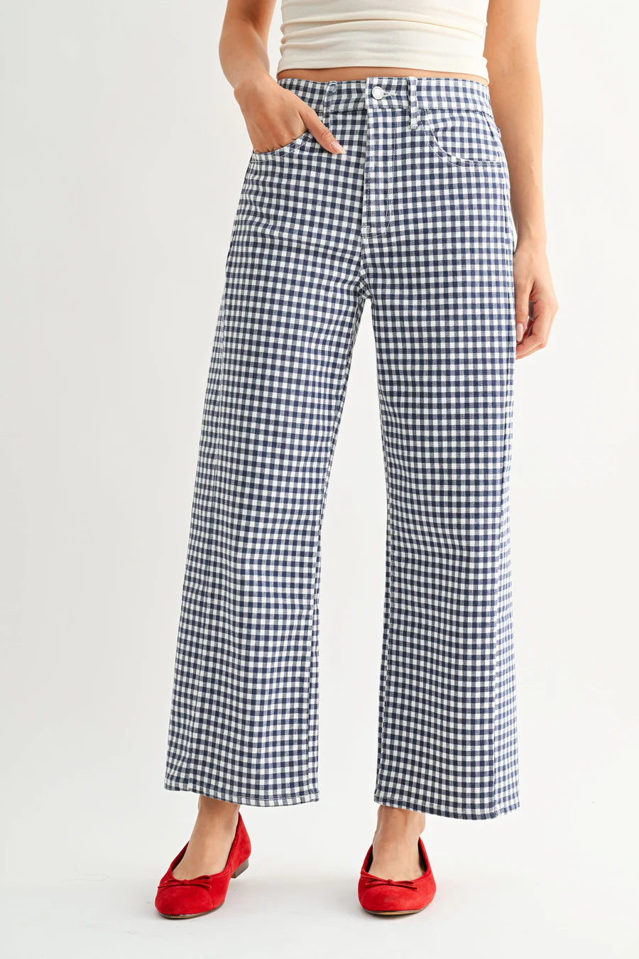 JBD Gingham Barrel Jean Twist