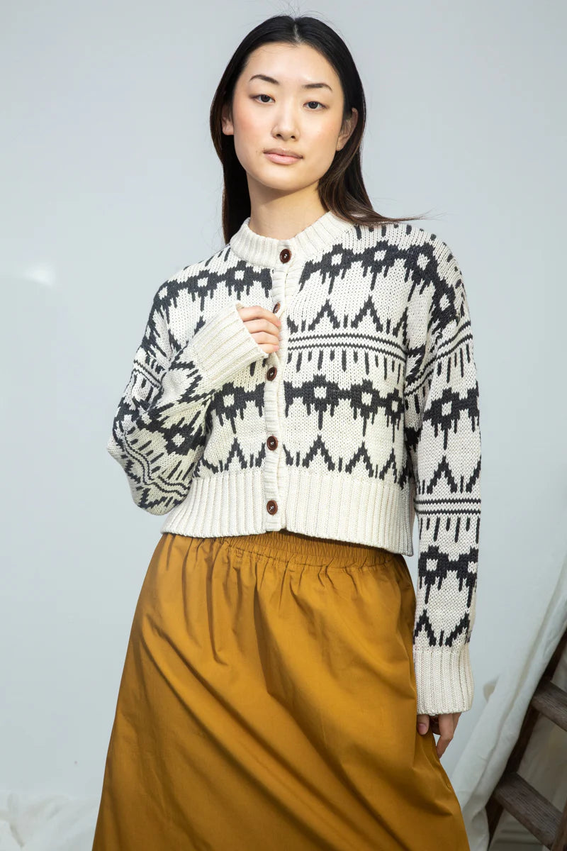Sugi-Sue Organic Cotton Knit Sweater Cardigan