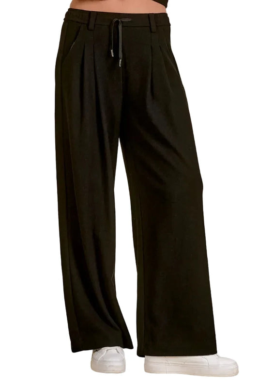Elan Pocket Pleated Pants w/Drawsting
