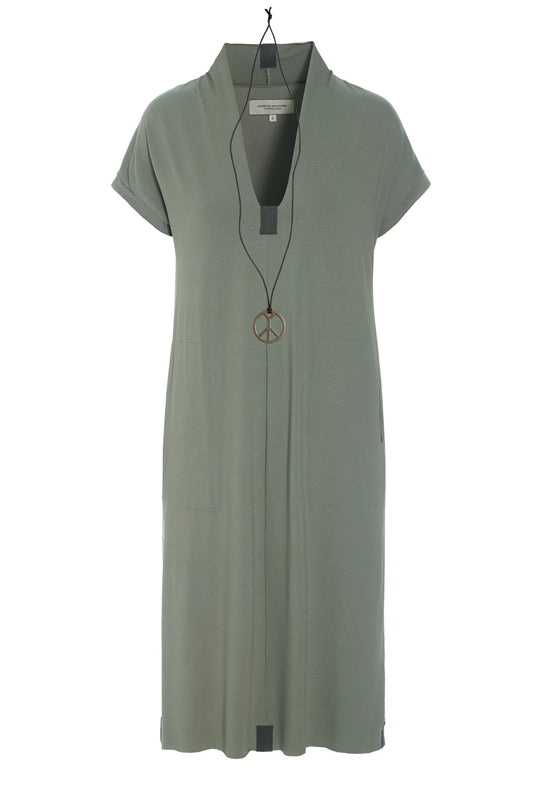 Henriette Steffensen V Collar Jersey Dress