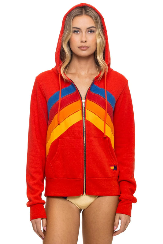 Aviator Nation Mountain Stitch Chevron 4 Zip Hoodie