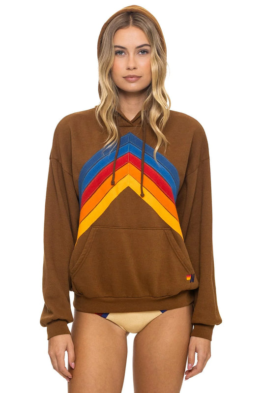 Aviator Nation Mountain Stitch Chevron Pullover Hoodie Relaxed