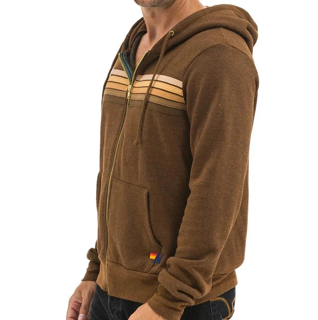 Aviator Nation 5 Stripe Zip Hoodie