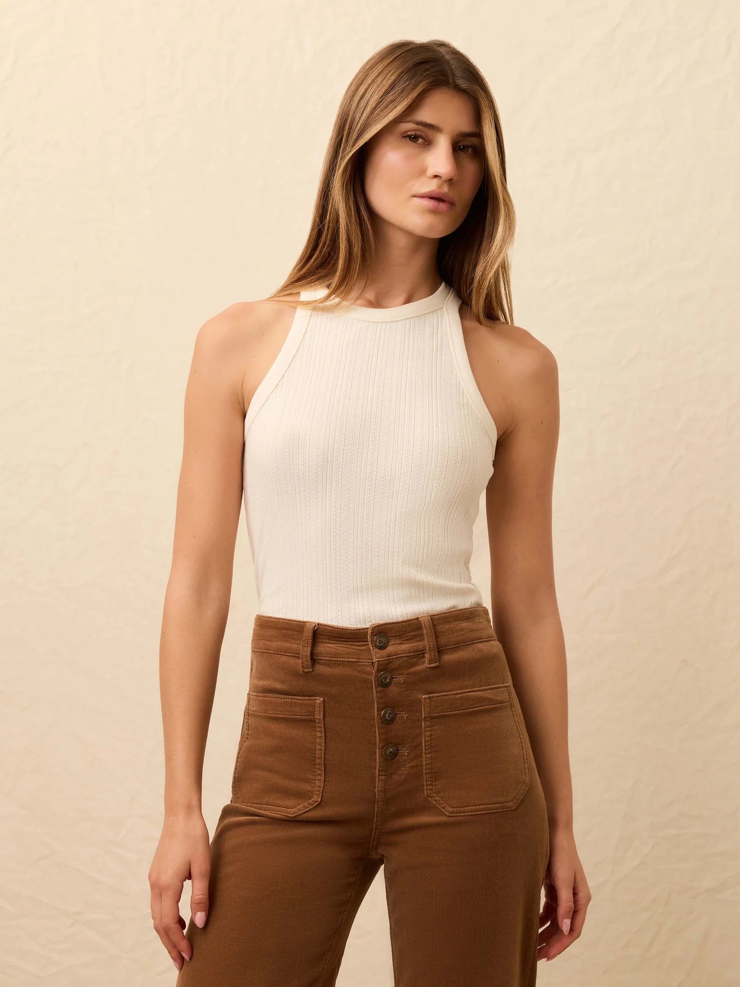 Faherty Paradise Pointelle Tank