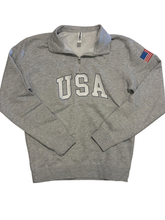 USA Quarter Zip Flag Sweatshirt