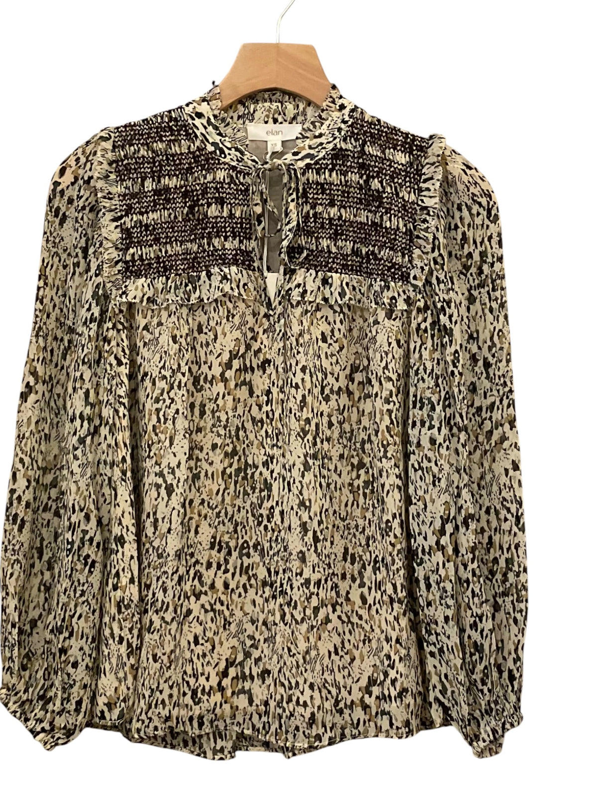 Elan Longsleeve Peasant Top