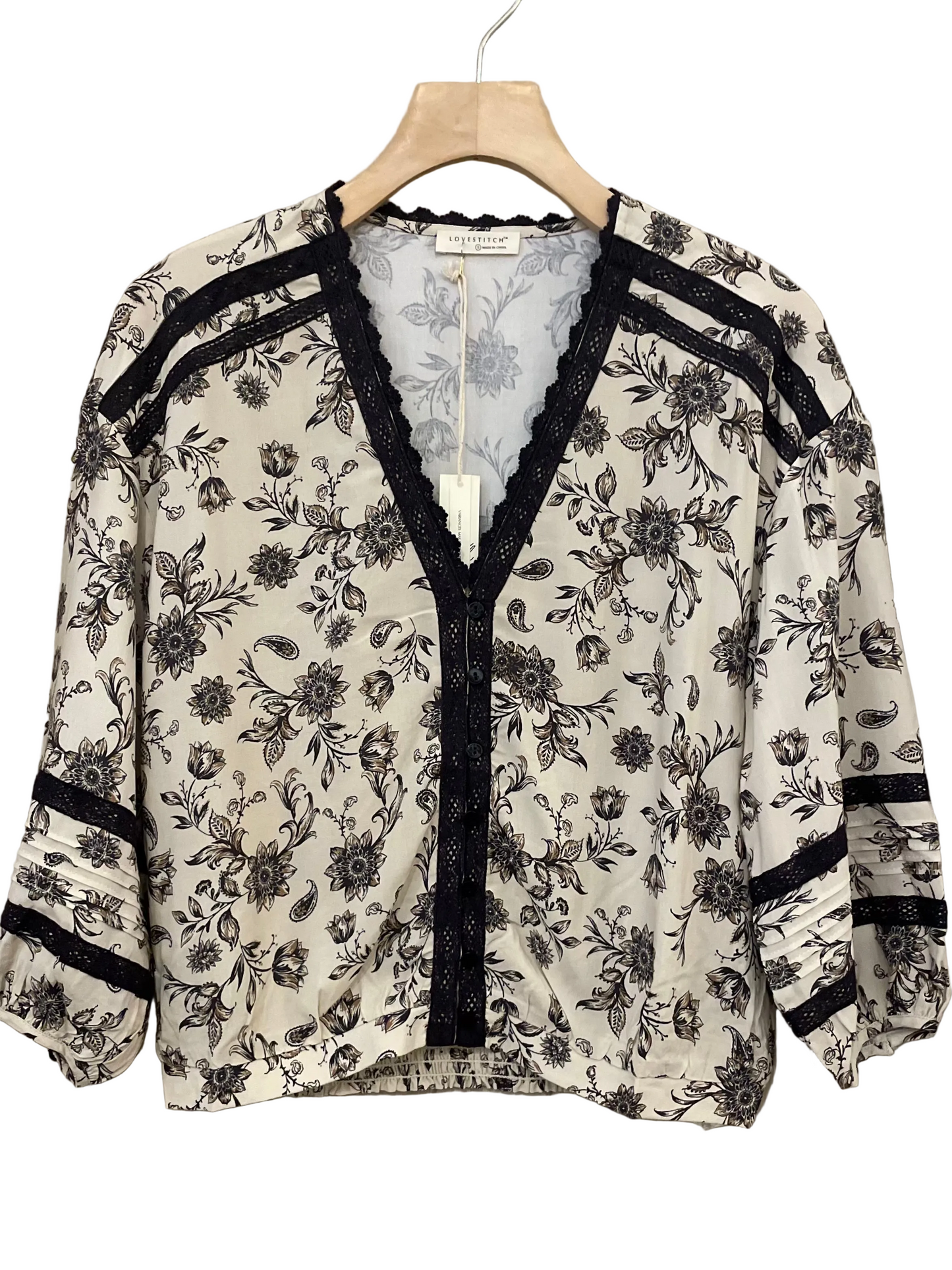 Lovestitch Boho Vneck Floral Blouse