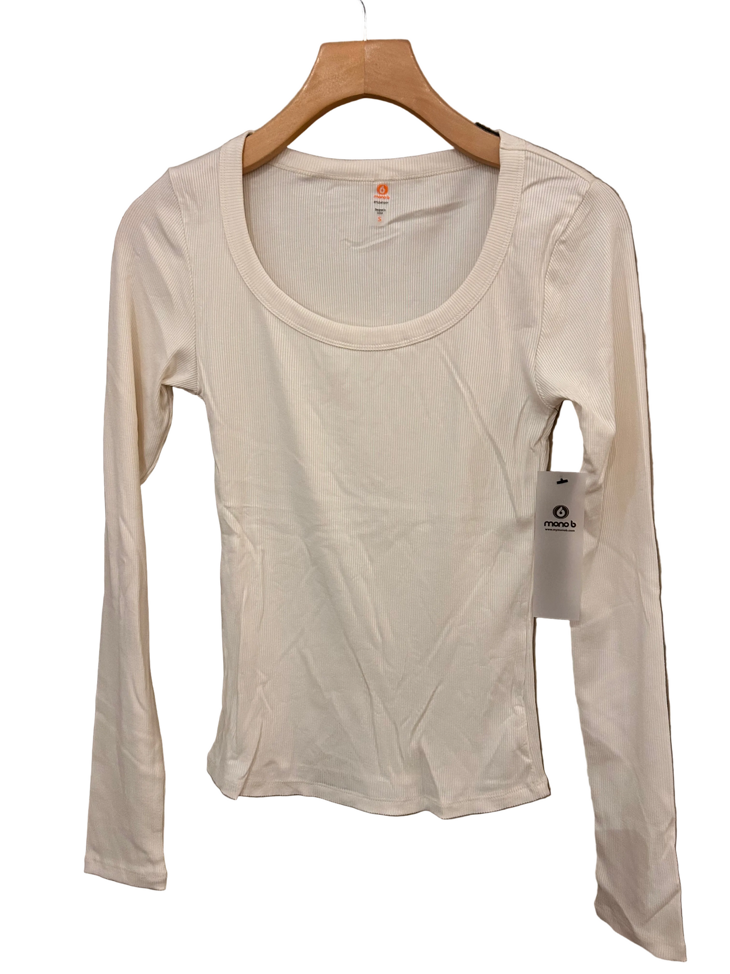 MonoB Slim Fit Scoop Micro Rib Top