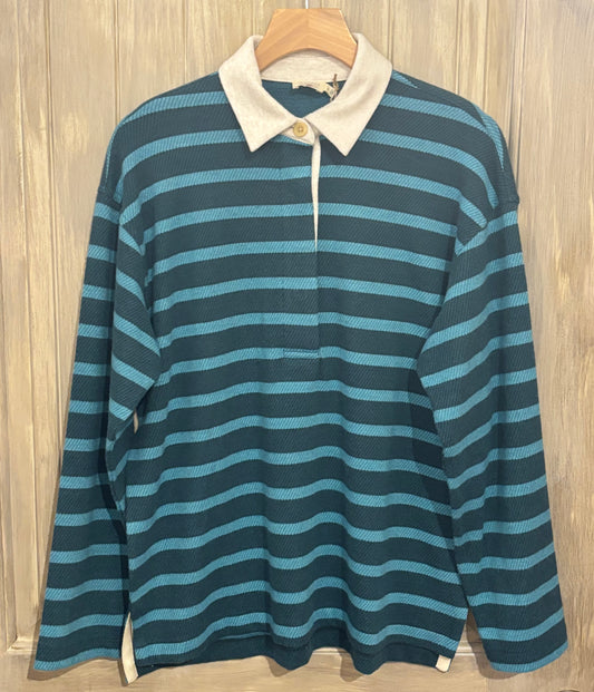 Faherty Legend Rugby Popover Sweater
