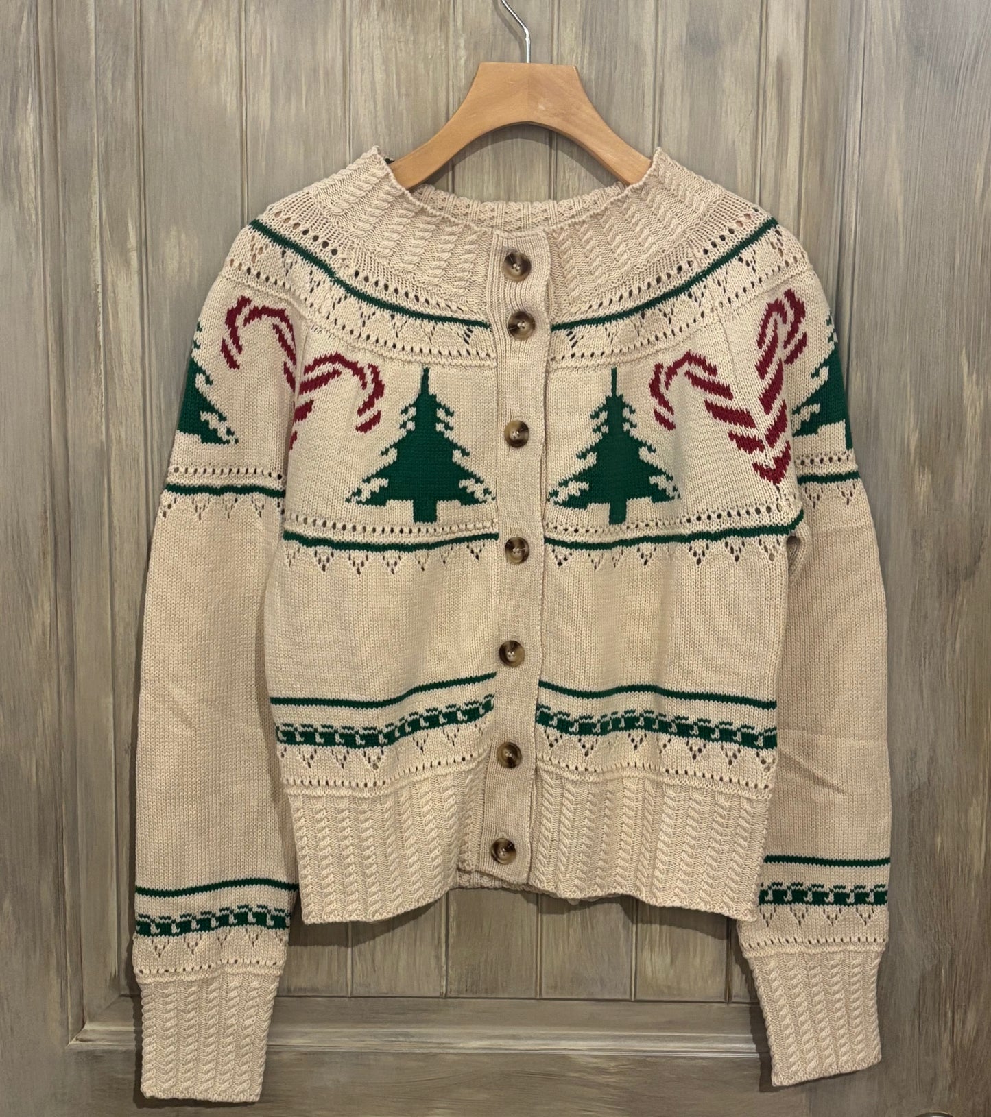 Holiday Cheer Crewneck Cardigan