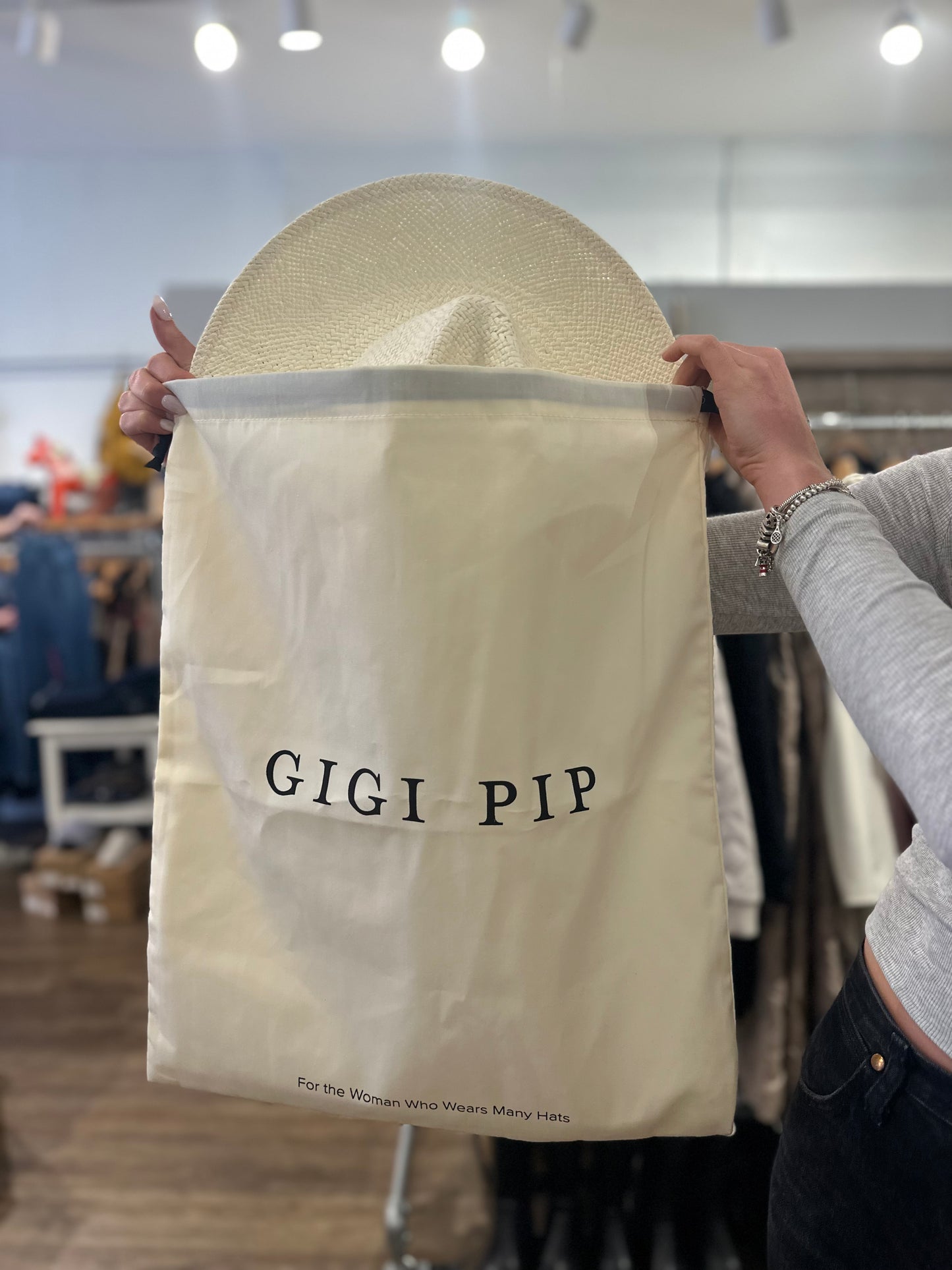 Gigi Pip Hat keepsake bag