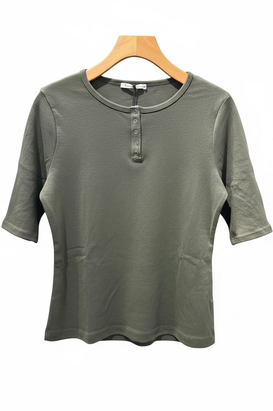 Michael Stars Andie Elbow Henley Top