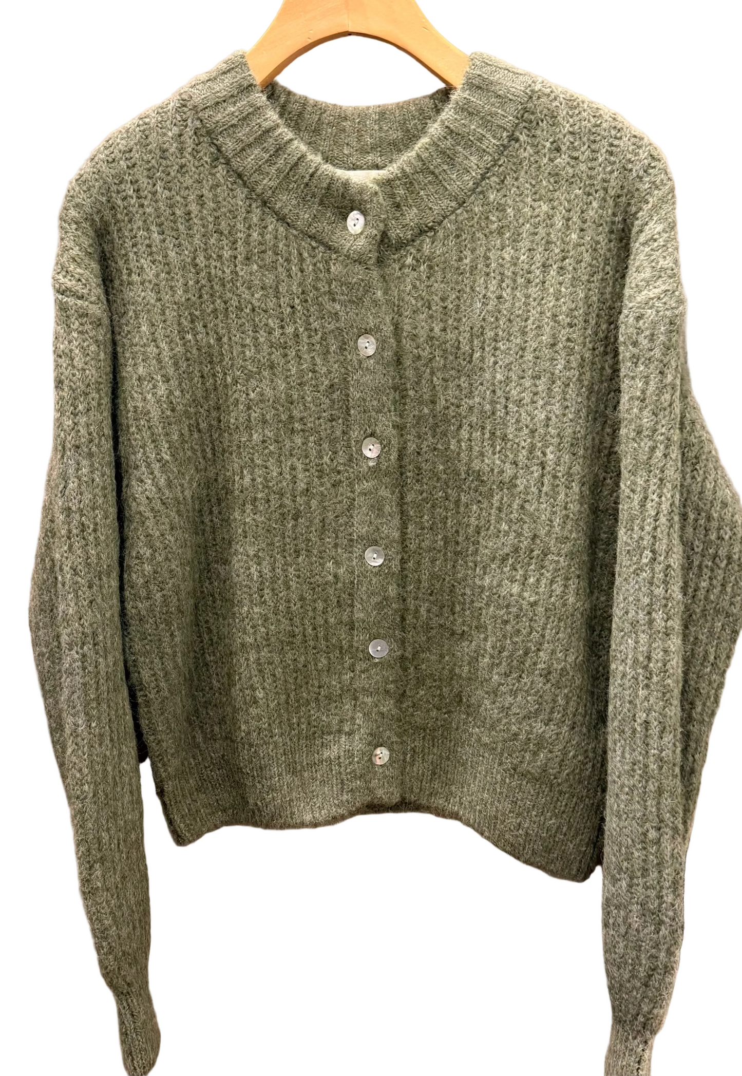 by Together Fuzzy Ribbed Cardigan
