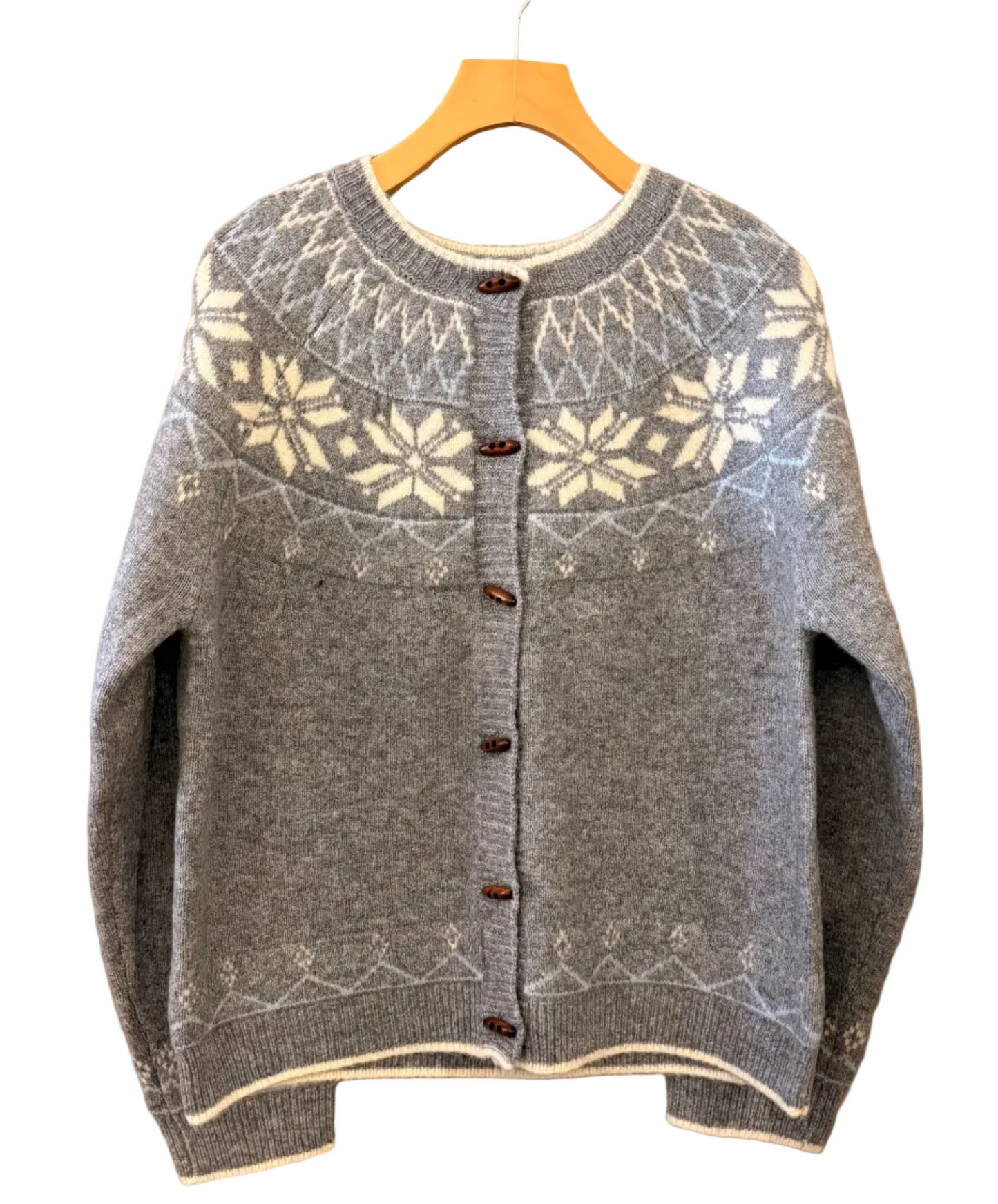 Nordic Floral Winter Cardigan