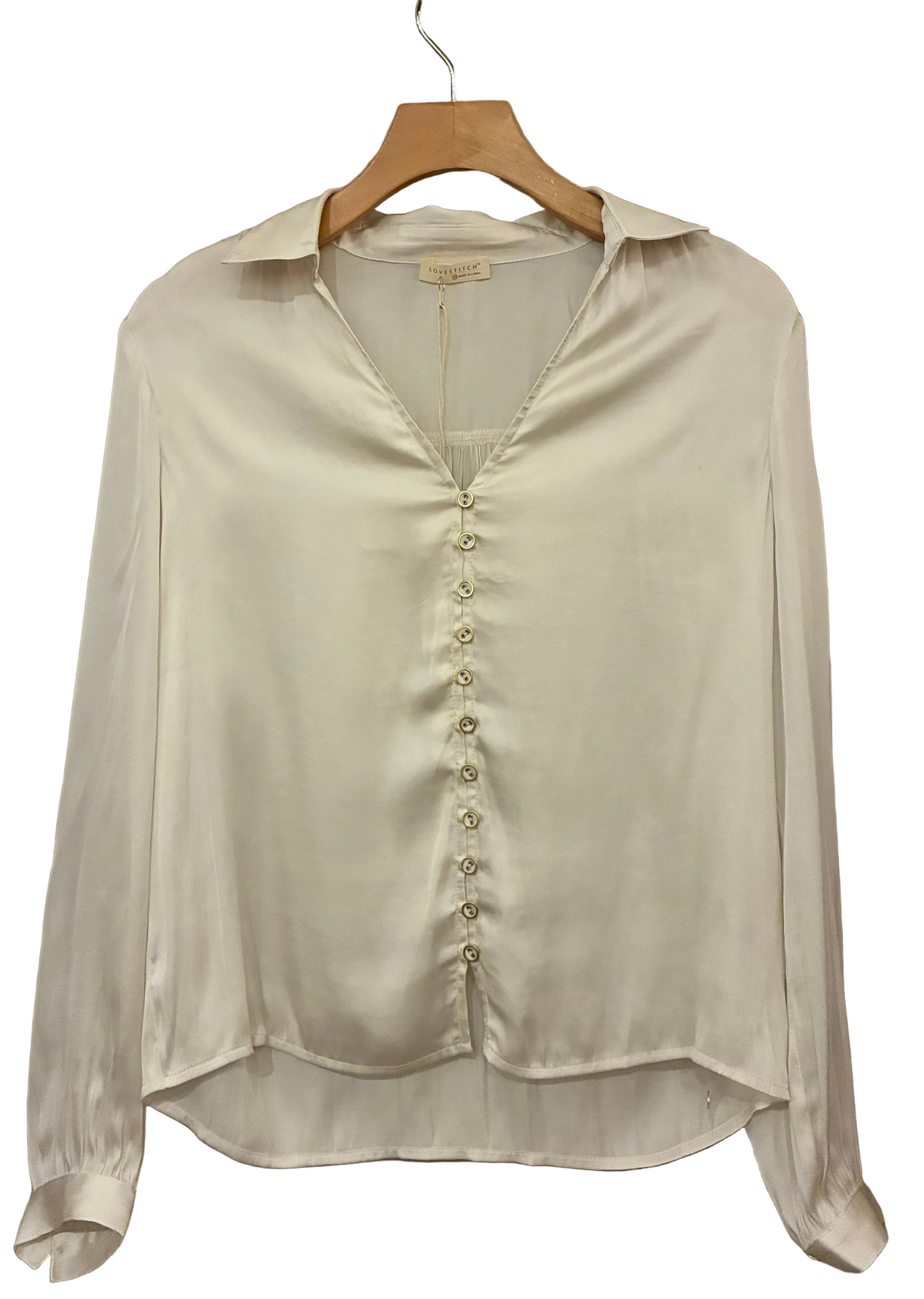 Lovestitch Vneck Satin Blouse