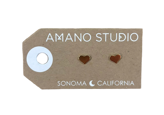 Amano Heart Stud Earrings