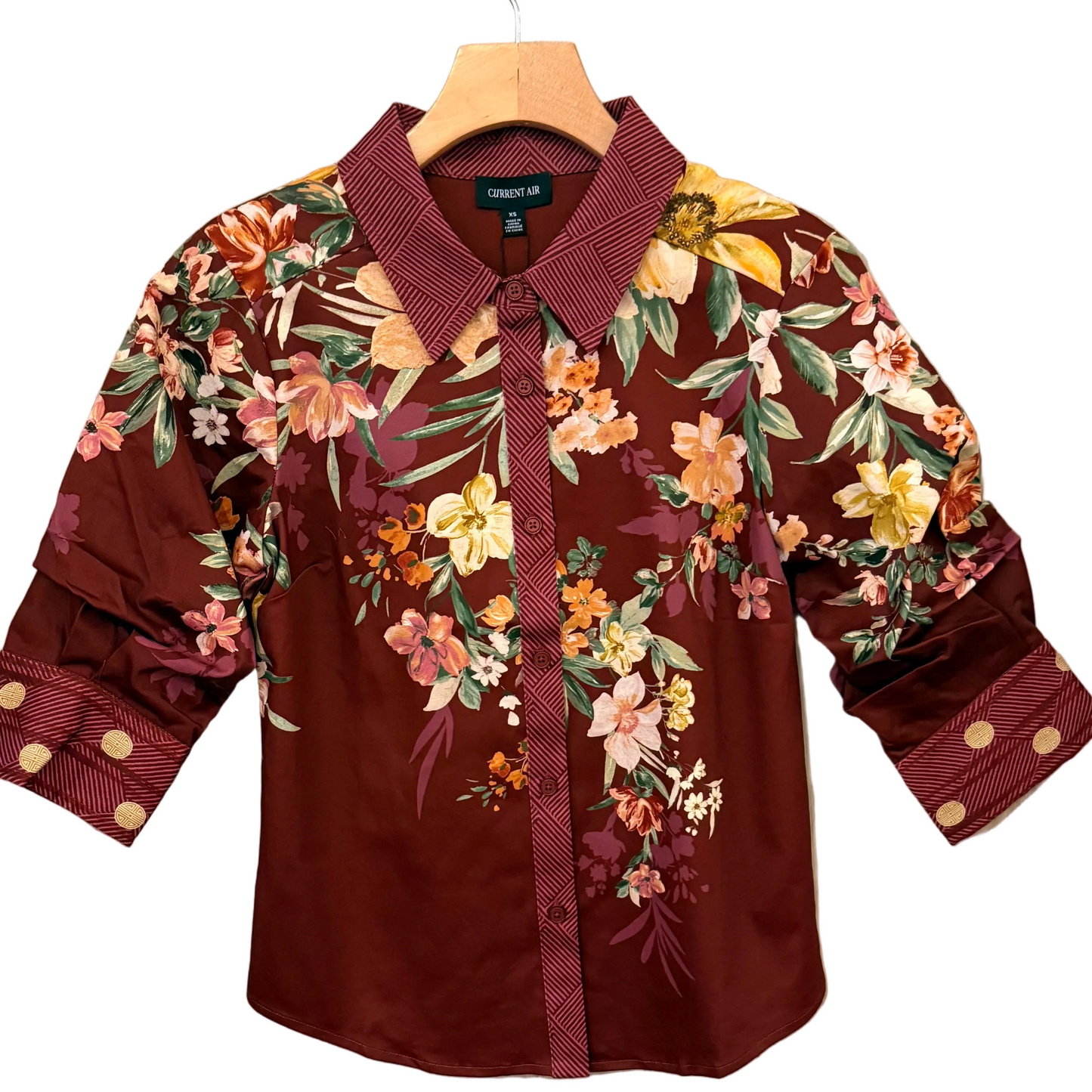 Ellison Floral Button Down Top