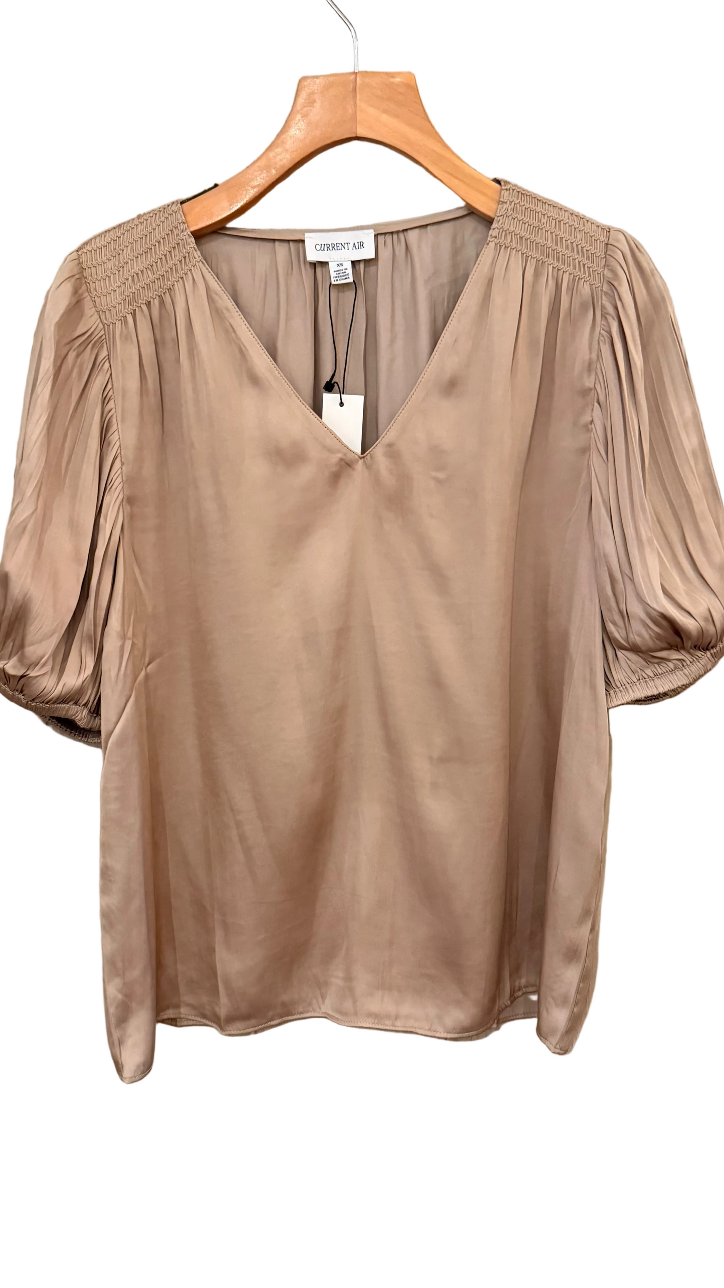 Current Pleated Vneck Blouse