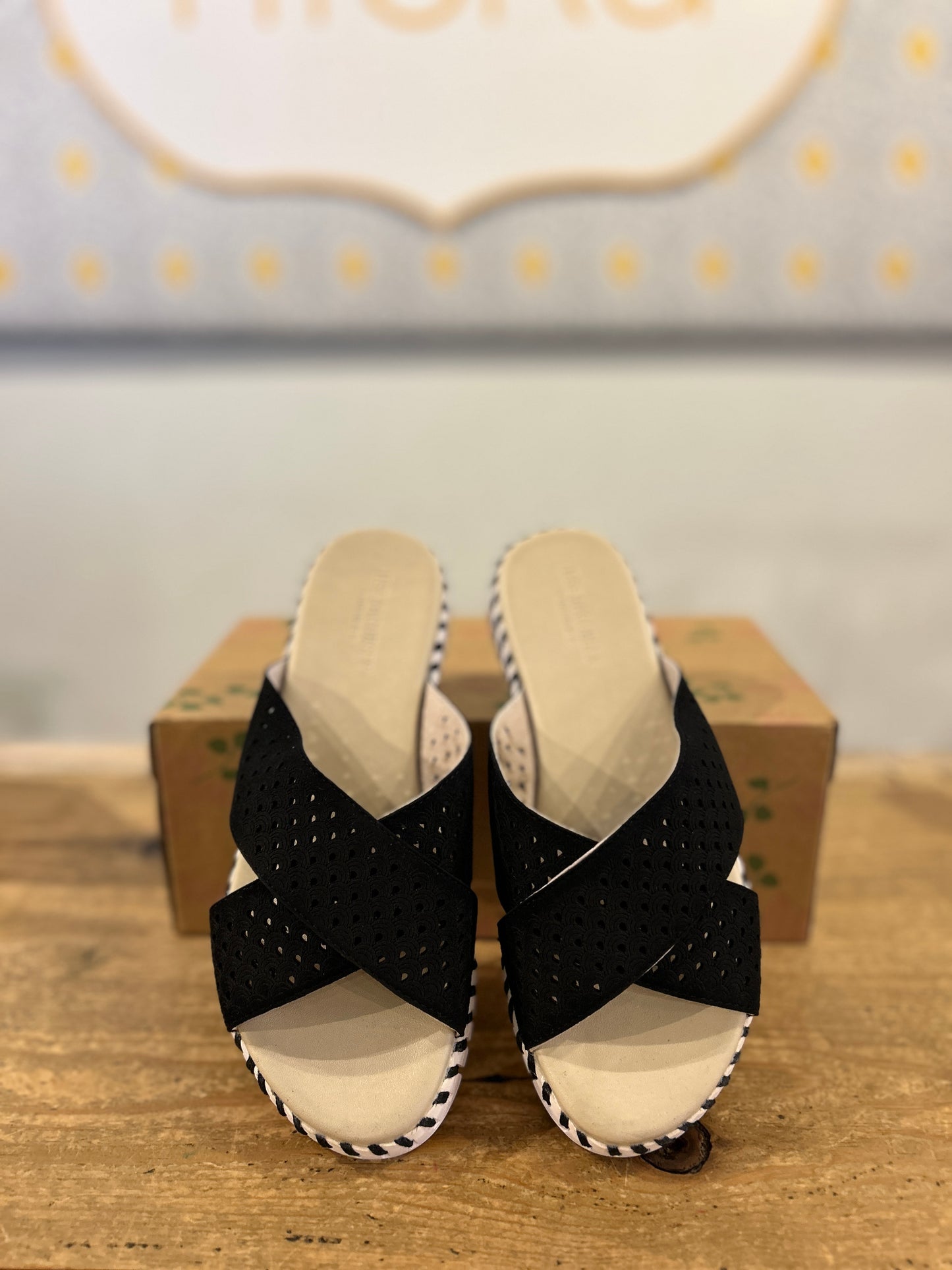 Ilse Jacobsen Cross Band Slide Sandals