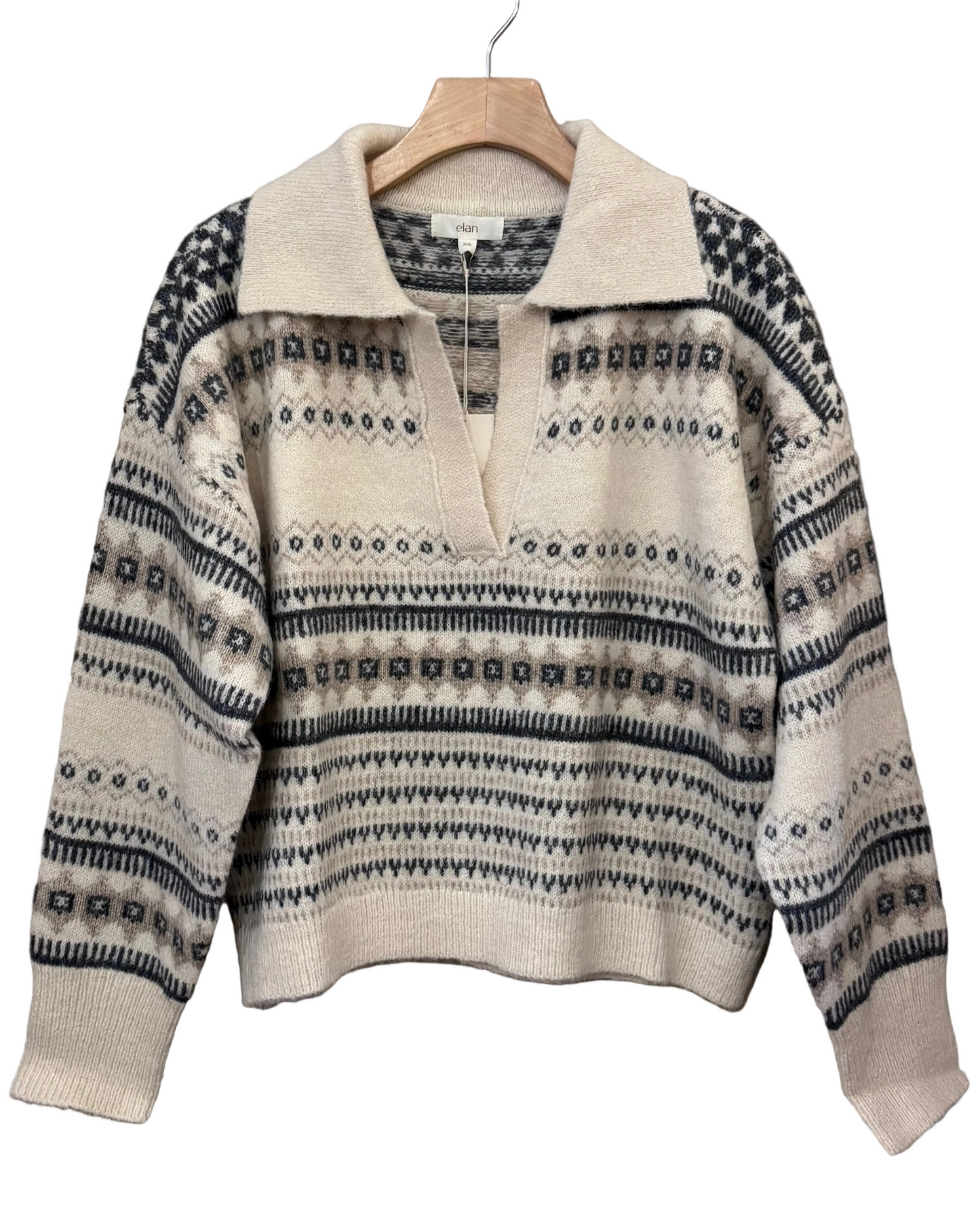 Elan Pastel Collared Sweater