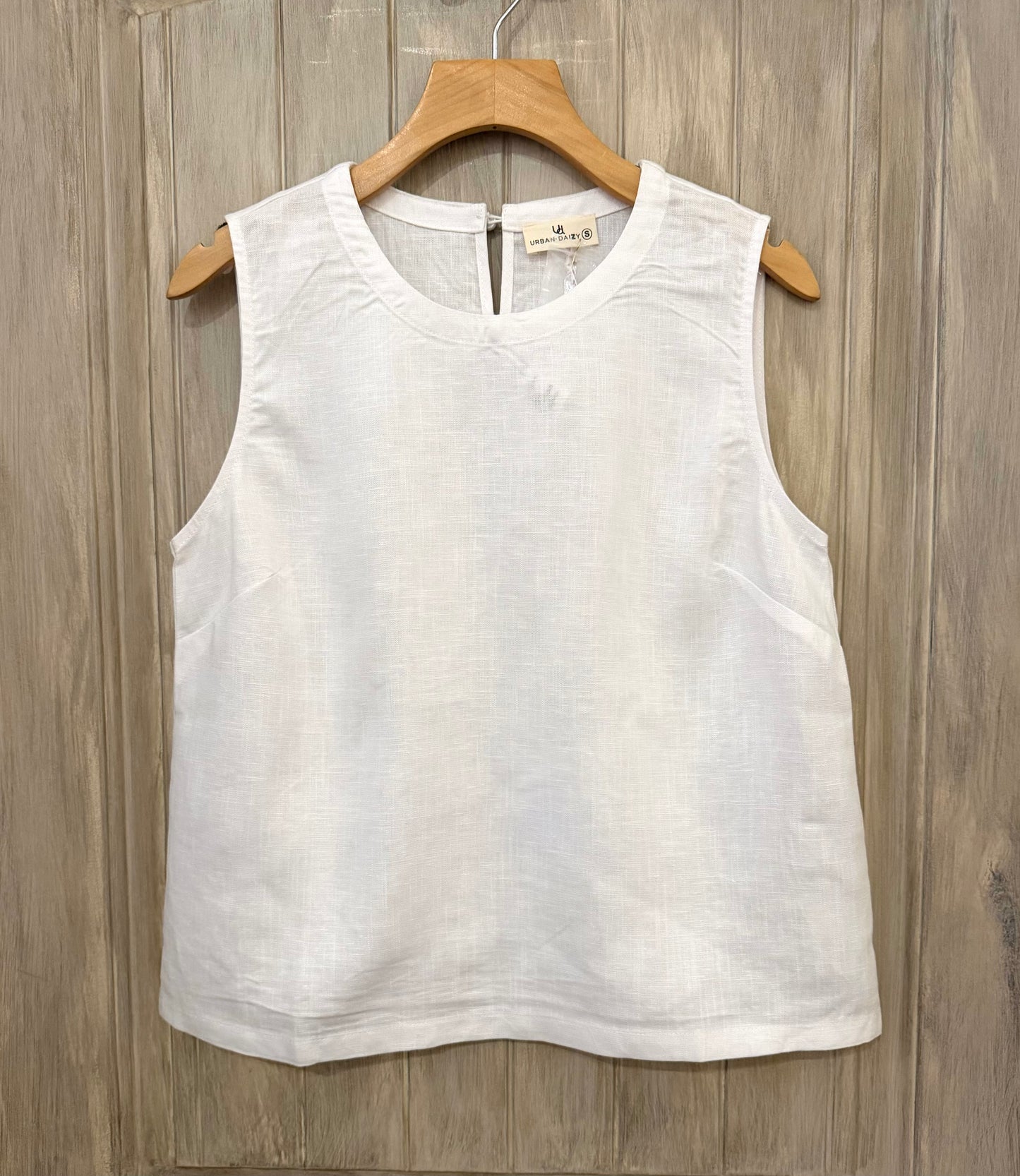 Minimalist Linen Sleeveless Top