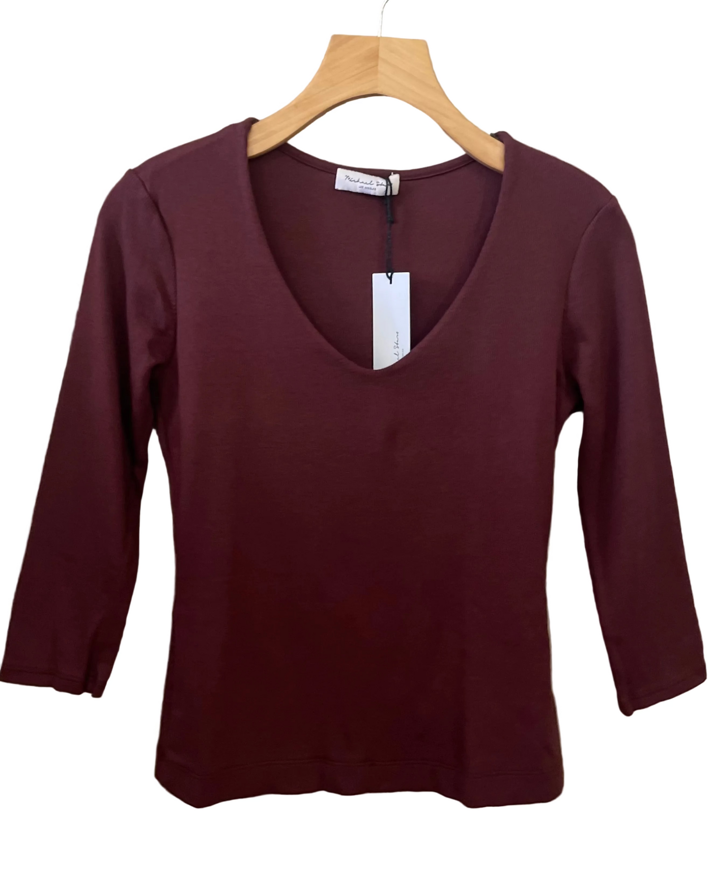 Michael Stars Callie V-Neck Elbow Top