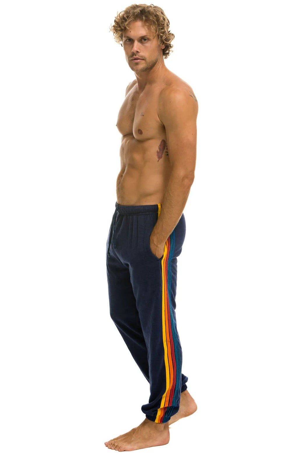 Aviator Nation 5 Stripe Mens Sweatpants MSPPRS5